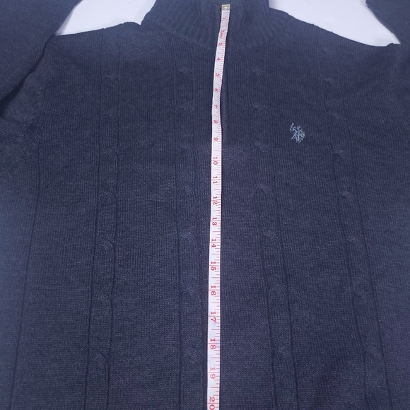 US Polo Association ZipUp Cardigan W/ Sherpa Collar - Picture 11 of 14